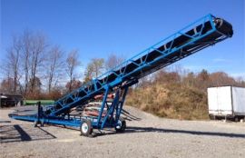 Объект: Передвижной наклонный ленточный конвейер для пеллетов